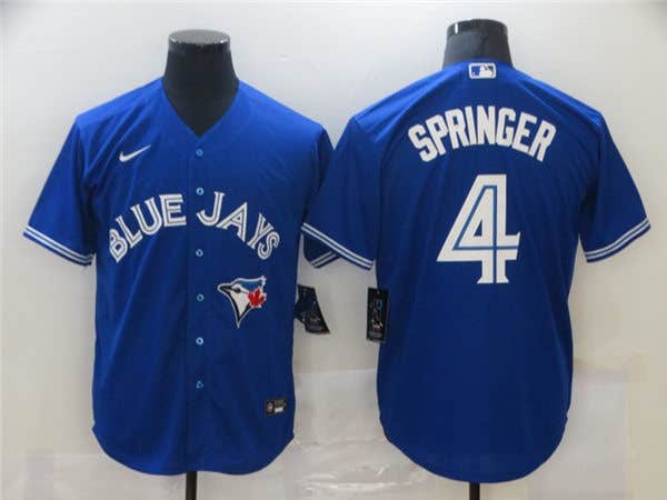 Toronto Blue Jays Royal Blue 50th Patch Springer Jersey