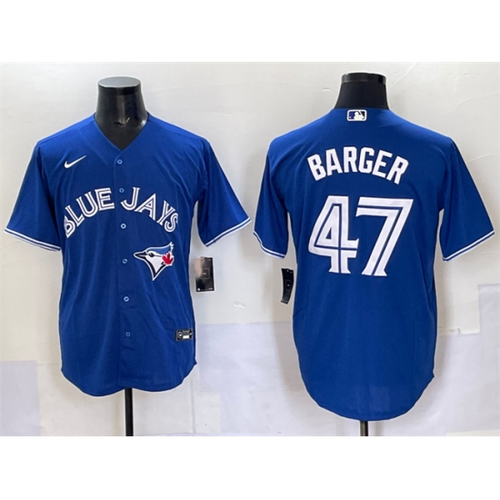Toronto Blue Jays Royal Blue 50th Patch Barger Jersey