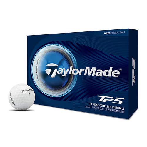 TaylorMade 2026 TP5 Golf Balls- Dozen - White