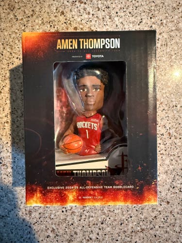 Exclusive 2024-2025 All-Defensive Team Houston Rockets Amen Thompson Bobblehead (New and Unopened)