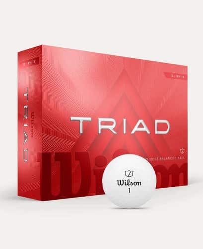 Wilson 2025 Triad Golf Ball- Dozen - White