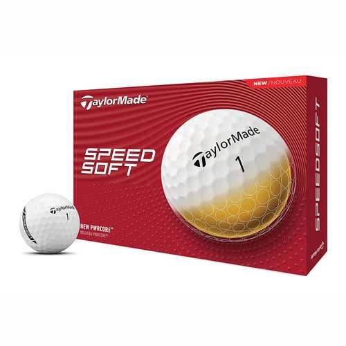 TaylorMade SpeedSoft Golf Balls- Dozen - White