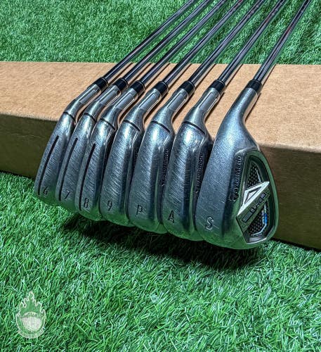 Used RH TaylorMade Sim 2 Max Irons 6-PW/AW/SW KBS Max 85g Stiff Steel Golf Set