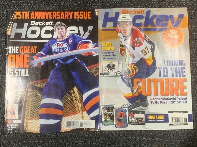 Wayne Gretzky and Connor Mcdavid Beckett magazines used