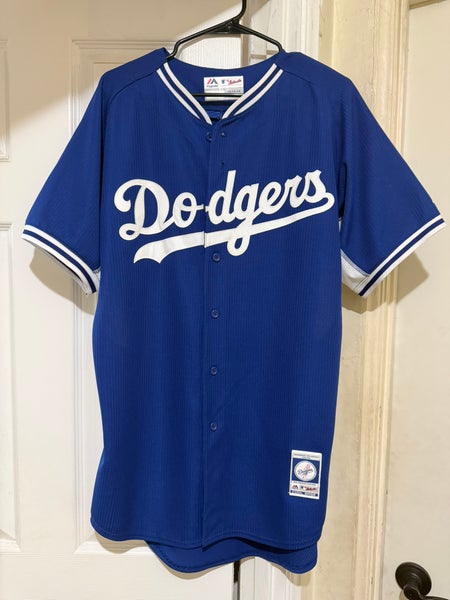 NWT LA Dodgers Majestic Cool Base Alternate Jersey, Navy Blue, Size 44 (L/XL)