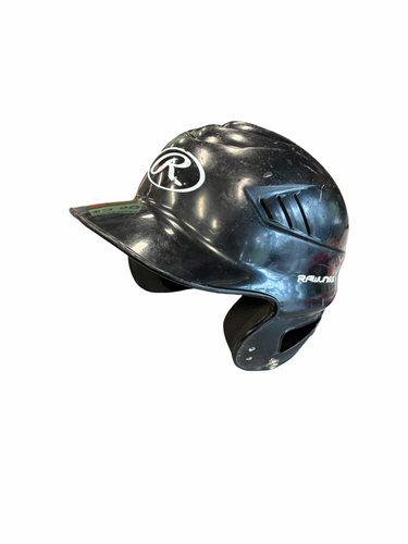 Used Rawlings HELMET NO MASK Batting Helmet No Mask Black M/L 11682-S000136463