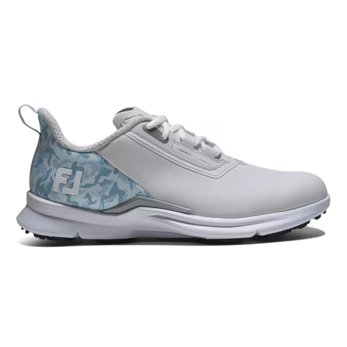 FootJoy Women's Fuel Golf Shoes- White/Blue Camo - 7.5