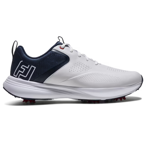 FootJoy Men's Qualifier Golf Shoes- White/Navy/Red - 9.5