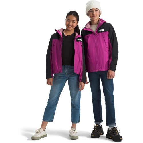 The North Face Antora Triclimate Jacket Kids M Purple Black Full Zip GBO3341
