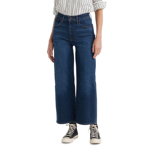 Levi's High Rise Wide Leg Jeans Womens 25x27 Blue Denim Cotton Stretch GBO2888