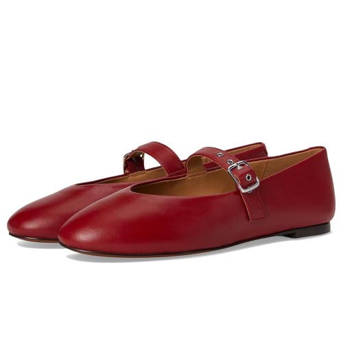 Madewell Hera Grommet Mary Jane Womens US 9 Ruby Port Leather Flat Shoes GBO3347