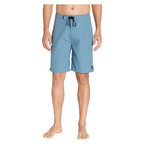 Hurley One & Only 2.0 Boardshorts Men's 33 Blue 21" Drawstring Waist GBO3239