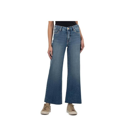 KUT From The Kloth Meg High Rise Fab Ab Wide Leg Jeans Womens 27.5 Blue GBO2869