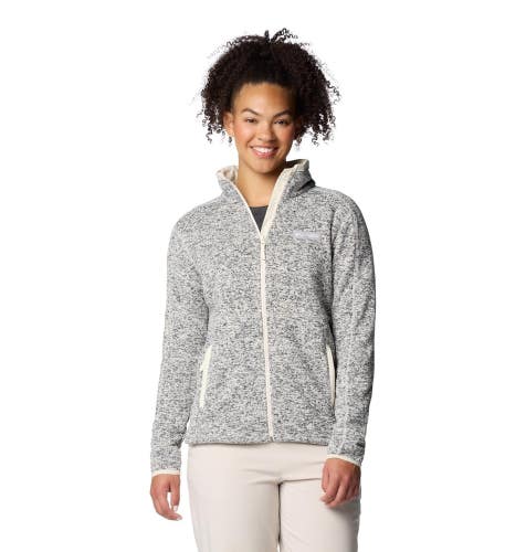 Columbia Weather II Sweater Jacket Women's Medium Chalk Heather Full Zip GBO2844