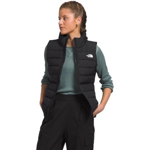 The North Face Aconcagua 3 Puffer Vest Womens M Black Full Zip Insulated GBO3339