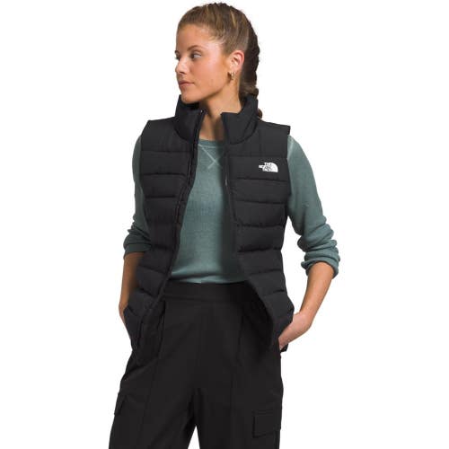 The North Face Aconcagua 3 Puffer Vest Womens M Black Full Zip Insulated GBO3339