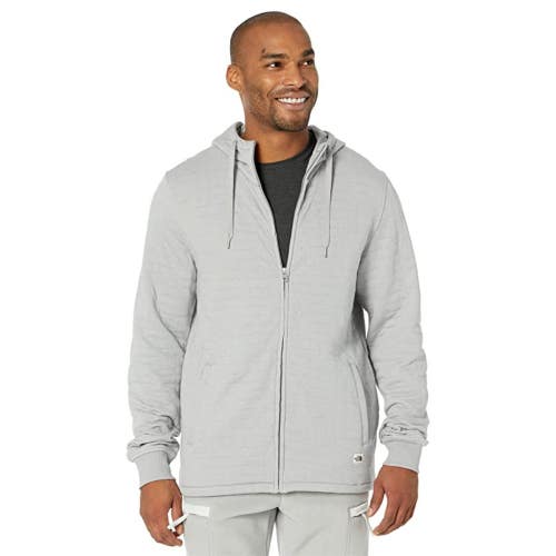 The North Face Longs Peak Quilted Hoodie Men's M Heather Gray Full Zip GBO2817