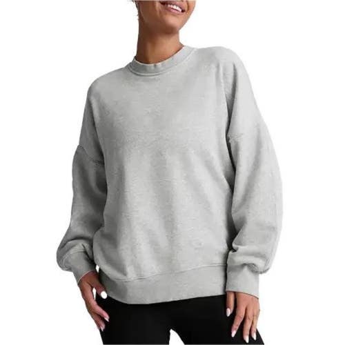 Beyond Yoga Solstice Sweatshirt Women's Large Gray Oversized Crew Neck GBO3240
