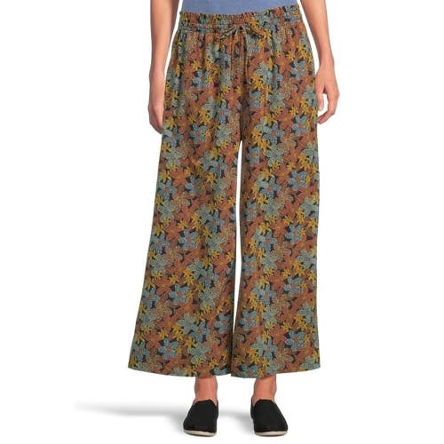 Toad & Co. Sunkissed Crop Pants Women's Medium Multi floral Wide Leg GBO3345