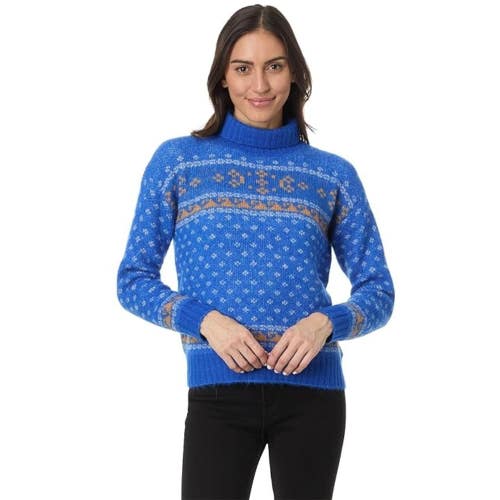 Toad & Co Toddy Sweater Womens Medium Nautical Fair Isle Turtleneck GBO2887