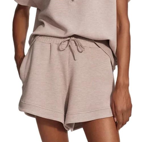 Varley Ollie Shorts Women's Small Taupe Marl High Rise Drawstring Waist GBO3266