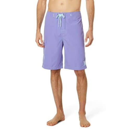 Hurley One And Only Boardshorts Men's 36 Plum Haze 22" Drawstring Waist GBO2807