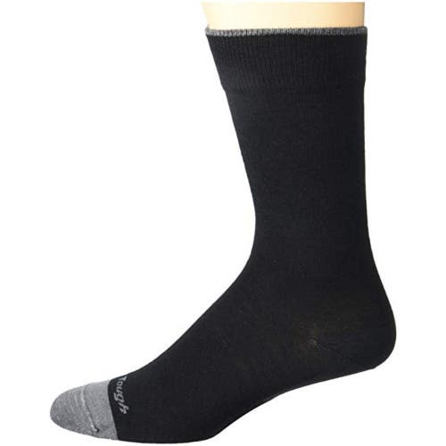 Darn Tough Crew Socks Men's Large Black Knitted Merino Wool Lighweight GBO2856
