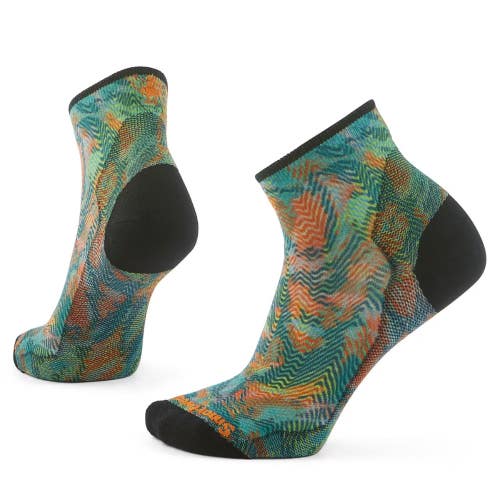Smartwool Womens Small Bike Zero Cushion Jungle Music Print Ankle Socks GBO3309