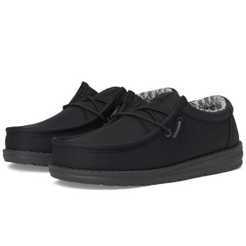 Hey Dude Wally Classic 42751-070 Kids 7 M Black Canvas Slip-On Shoes ZOGG3140