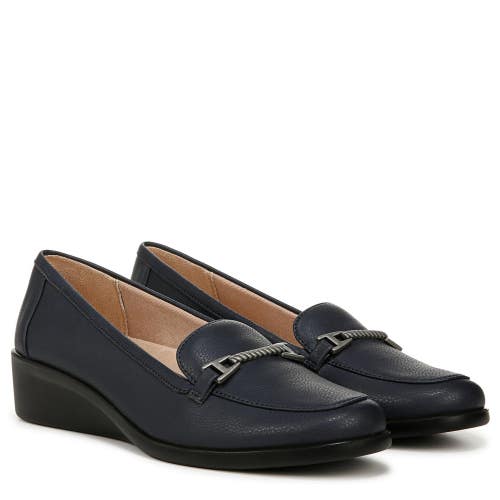 LifeStride Jovial J2743S1400 Bit Loafers Women's US 7 W Navy Wedge Heel ZOGG3079