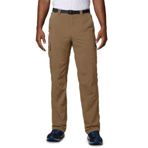 Columbia Silver Ridge Pants Men's 36x30 Brown Omni-Shade Cargo Pockets JZZ1359