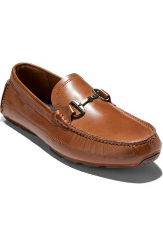 Cole Haan Hutchison Grand Bit Loafers Mens US 9.5 D Tan Leather Slip On Hawk2900