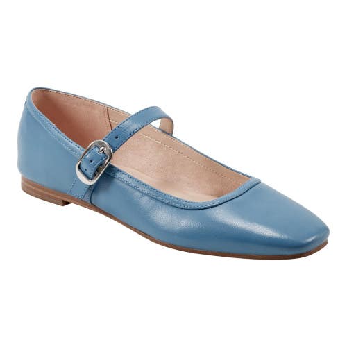Marc Fisher LTD Mlgarissa Flat Women's 6 M Blue Leather Mary Jane Shoes Hawk2895