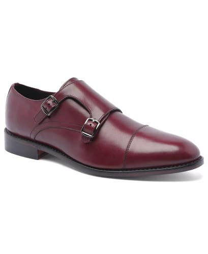 Anthony Veer Roosevelt II Oxford Men's 7.5 M Red Monk Strap Dress Shoe Hawk2897