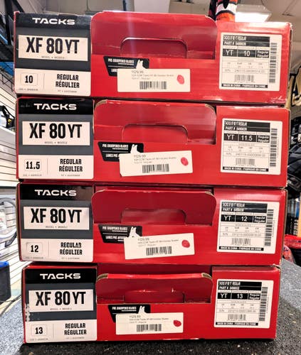 NEW CCM Tacks XF 80 Hockey Skates, Size YTH 10, 11.5, 12, 13 Regular Width