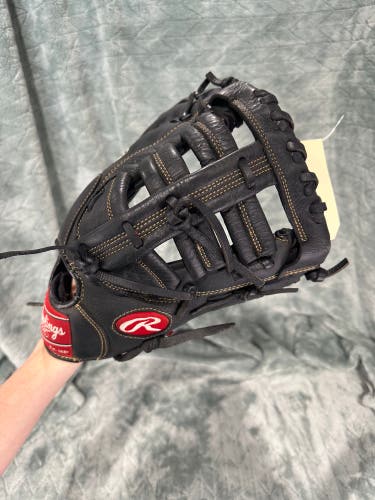 Black Rawlings Renegade RH First Base Baseball Glove 12.5" (Used)