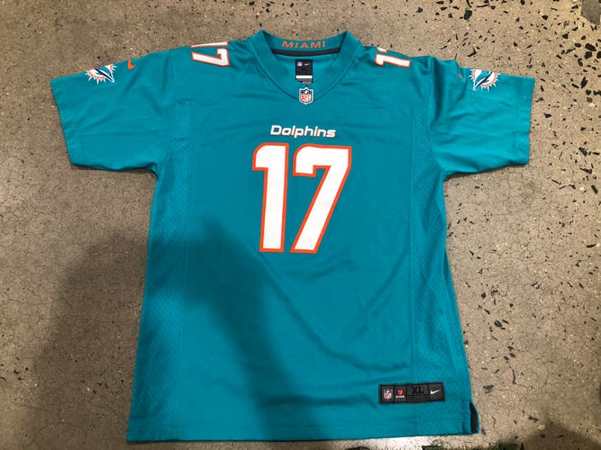 Youth XL Miami Dolphins Jaylen Waddle #17 Football Jersey