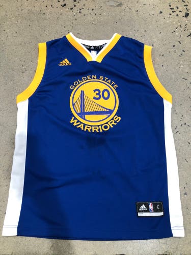 Youth Large Golden State Warriors Steph Curry #30 Basketball Jersey