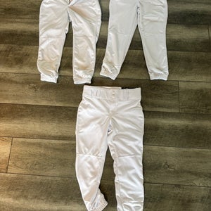 White Girls Medium Youth Champro Game Pants (New)