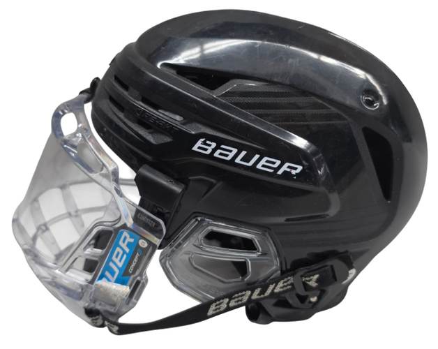 BAUER REAKT 85 STOCK HOCKEY HELMET SMALL BLACK USED (15937)