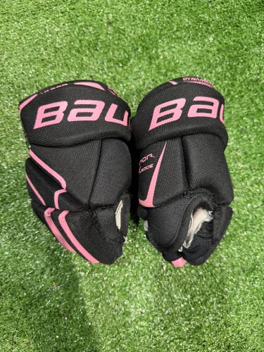 Pink Youth Bauer Vapor X Edge Gloves 9" (Used)