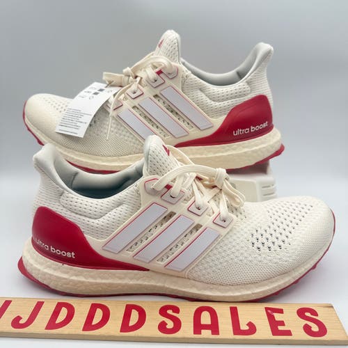 Adidas Ultraboost 1.0 Chalk White Scarlet Running Sneakers JR3149 Men’s Sz 11.5
New Without Box
