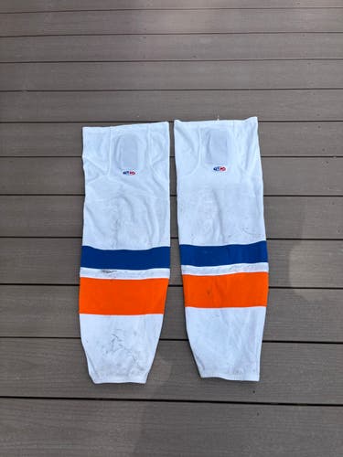 New York Islanders Colors White Senior Large Athletic Knit Socks