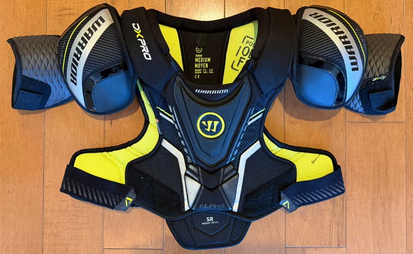 Warrior Alpha DX Pro Ice Hockey Shoulder Pads - Senior Medium (SR M) - Worn Once (Used)