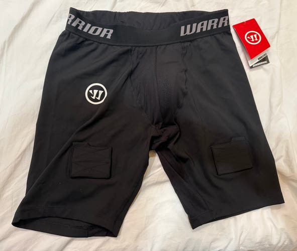 Warrior Compression Jock Shorts w/ Cup Senior Large (L) Black