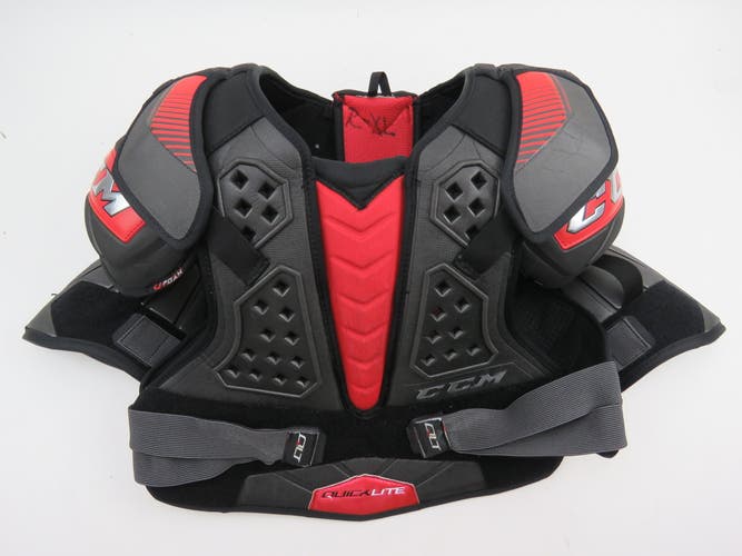 CCM QLT QuickLite NHL Pro Stock Hockey Player Shoulder Pads Black Senior XL