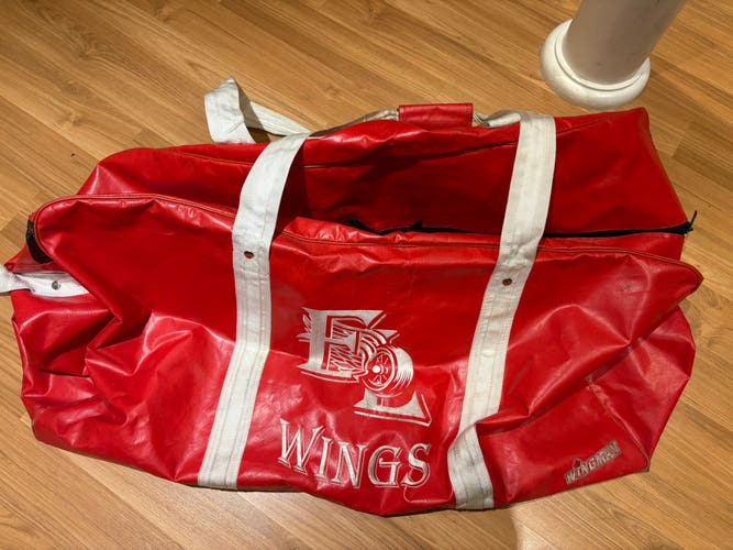 NOJHL Pro Stock Elliot Lake Red Wings Hockey Player Bag (Used)