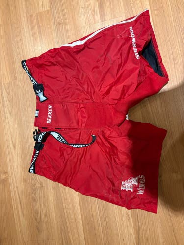 NOJHL Pro Stock Elliot Lake Red Wings Medium Sher-Wood Pant Shell (Used)