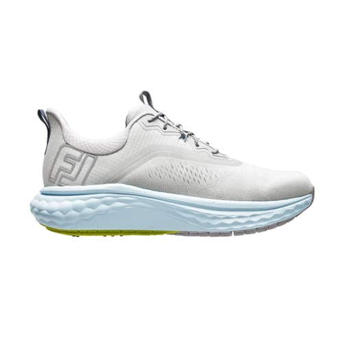 FootJoy Women's Quantum Golf Shoe- Grey/Blue - 8.5
