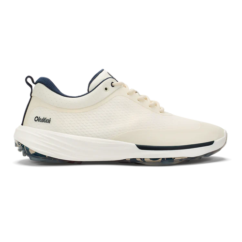 Olukai Men's Makena Golf Shoes- White Sand - 8